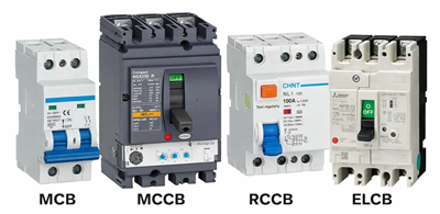 MCB vs MCCB vs RCCB vs ELCB