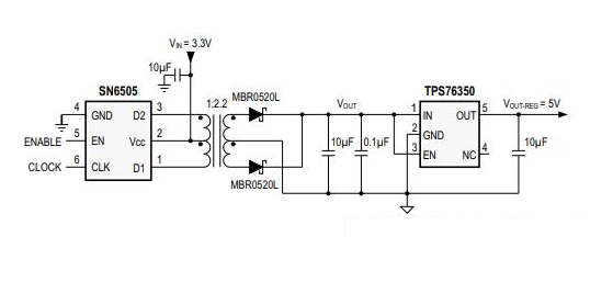 SN6505BDBVR Typical Application circuit